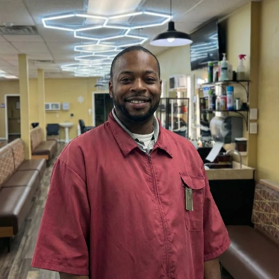 Jay, barber at Mr. O's Barbershop